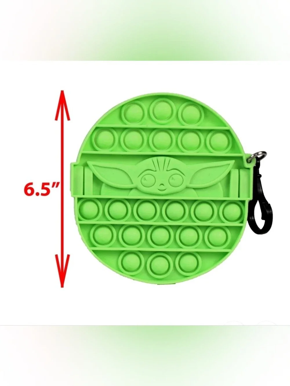 Star Wars The Mandalorian Green Pop-Eeze Bubble Popping Keychain 2B